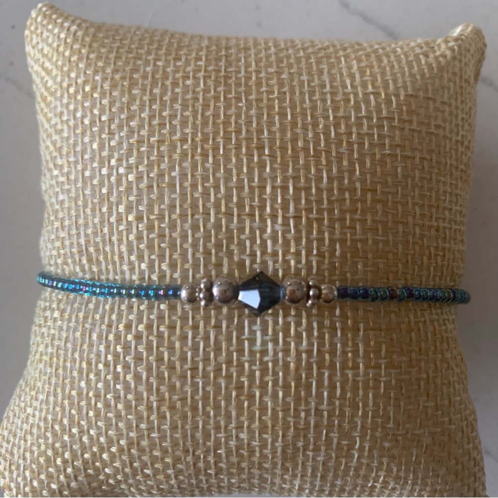 Unique Sterling Silver Beaded Bracelet by LIZZdezigns